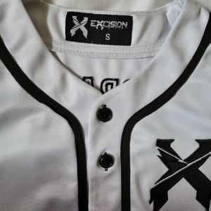 Excision Headbanger offical merch womens crop jersey white small